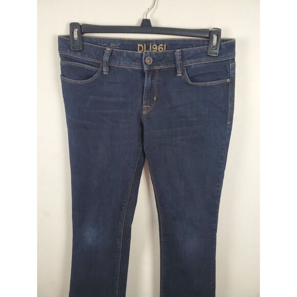 DL 1961 29 Womens Cindy Slim Bootcut 360 Comfort 4 Way Stretch Dark Wash Low Ris - Picture 4 of 7